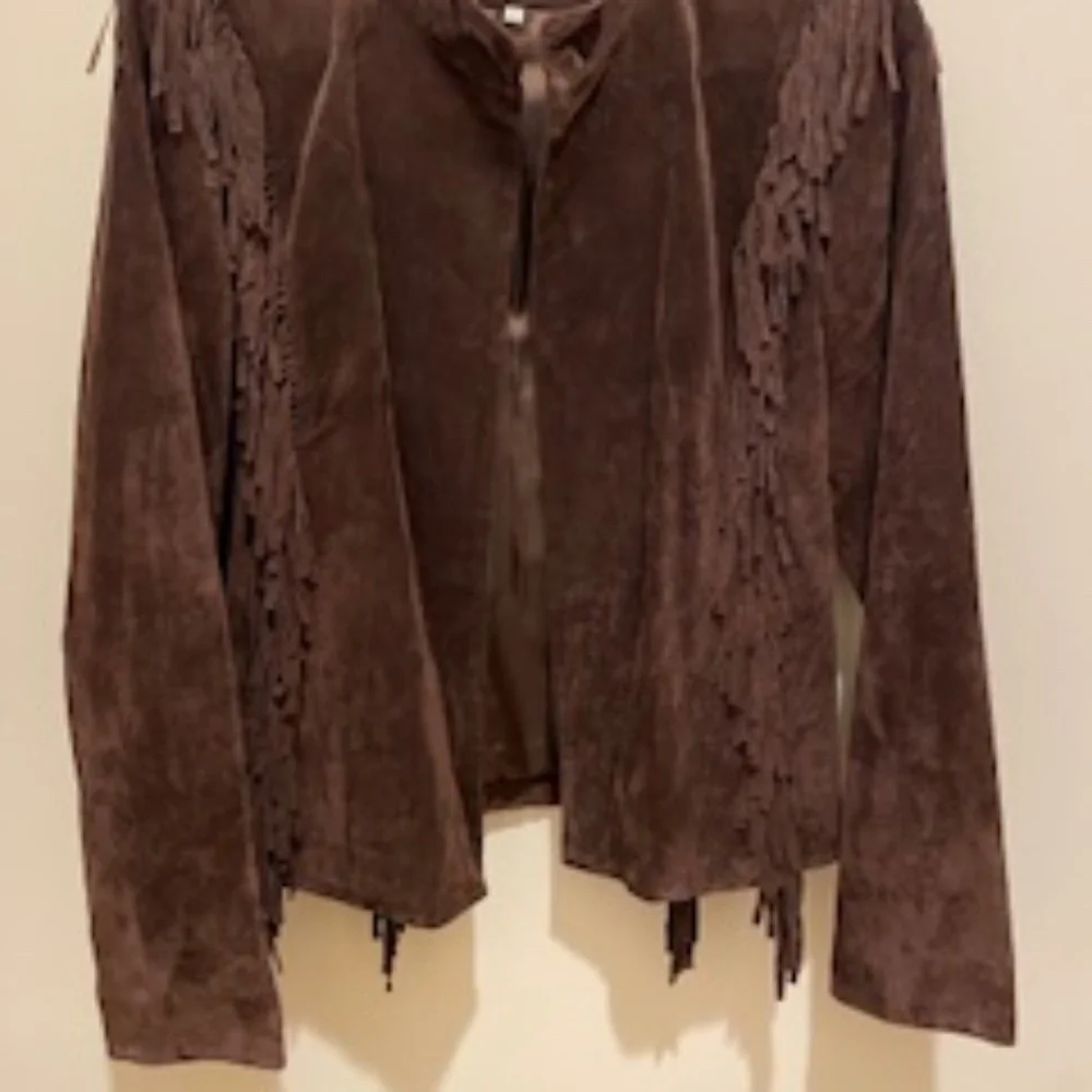 a' la carte - Brown Suede Jacket - Size Small - Picture 2 of 12